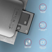 Axagon CRE-S3C kortläsare USB 3.2 Gen 1 (3.1 Gen 1) Type-C Grå