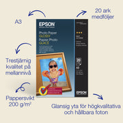 Epson A3 Glossy Photo Paper 200 g/m2