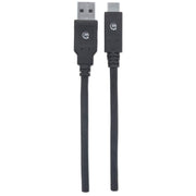 Manhattan 354974 USB-kablar USB 3.2 Gen 1 (3.1 Gen 1) 2 m USB C USB A 5 Gbit/s Svart