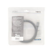 LogiLink CDA0101 DisplayPort-kabel 2 m Svart