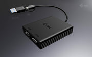 i-tec CADUAL4KDP videokabeladapter 0,27 m USB Type-A/USB Type-C 2 x DisplayPort Svart