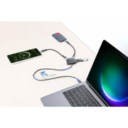 Manhattan 181150 dockningsstationer för bärbara datorer Kabel USB 3.2 Gen 2 (3.1 Gen