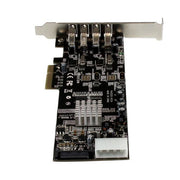 StarTech.com PCI Express (PCIe) SuperSpeed USB 3.0-kortadapter med 4 portar och 2