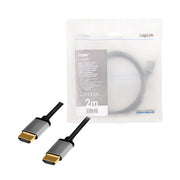 LogiLink CHA0101 HDMI-kabel 2 m HDMI Typ A (standard) Svart