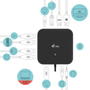 i-tec C31HDMIDPDOCKPD100 dockningsstationer för bärbara datorer Kabel USB 3.2 Gen 1