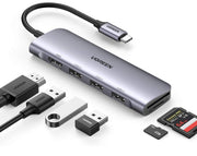 Ugreen 20956A gränssnittshubbar USB Type-C 5000 Mbit/s Silver