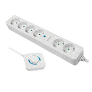 LogiLink LPS271 förlängningssladdar 1,5 m 6 AC-utgångar inomhus Vit