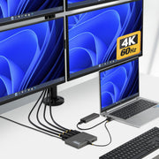 StarTech.com QUAD-USB-DP-ADAPT dockningsstationer för bärbara datorer Kabel USB 3.2