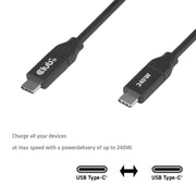 CLUB3D CAC-2506 USB-kablar 2 m USB C 0 Gbit/s 240 W Svart