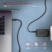 Axagon BUCM32-CM15AB USB-kablar USB 3.2 Gen 2x2 1,5 m USB C 20 Gbit/s 100 W Svart