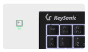 KeySonic KSK-3211ELU (DE) tangentbord Hem USB QWERTZ tyska Svart