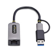 StarTech.com USB-C till Ethernet-adapter med USB-A-dongel - 1x1G