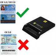 Techly I-CARD CAM-USB2TYC läsare smarta kort inomhus USB USB 2.0 Svart