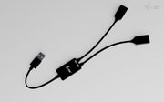 i-tec USB-A Cable HUB 2 port (2x USB-A) USB-kablar USB 3.2 Gen 1 (3.1 Gen 1) 0,1 m
