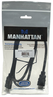 Manhattan 323192 HDMI-kabel 1 m HDMI Typ A (standard) Svart