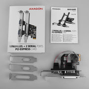Axagon PCEA-PSN PCIe-Adapter mit 1x Parallel-+ 2x Seriell-Ports