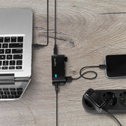 LogiLink UA0085 gränssnittshubbar USB 2.0 Type-A 480 Mbit/s Svart