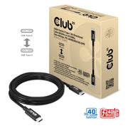 CLUB3D USB4 Gen3x2 Type-C Bi-Directional Cable 8K60Hz or 4K120Hz