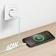 LogiLink CU0347 USB-kablar USB 2.0 1 m USB C 0,48 Gbit/s 60 W Grön