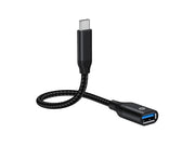 Conceptronic ABBY18B kabelomvandlare (hane/hona) USB-C USB-A Svart