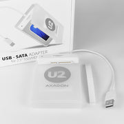 Axagon ADSA-1S Hölje för lagringsenheter HDD- / SSD kabinett Vit 2.5"