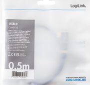 LogiLink CUA0111 USB-kablar USB 3.2 Gen 2 (3.1 Gen 2) 1 m USB C 10 Gbit/s 100 W Svart