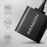 Axagon ADA-12 USB 2.0 Stereo Audio Mini-Adapter