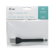 i-tec C31FLATDP60HZ videokabeladapter 0,11 m USB Type-C DisplayPort Svart