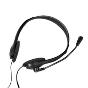 LogiLink HS0052 hörlur och headset Kabel Huvudband Kontor/callcenter Svart