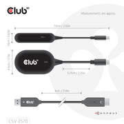 CLUB3D CSV-2570 AV-förlängare Sändare och mottagare för AV-utrustning Svart