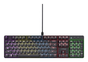 Trust GXT 871 Zora tangentbord Spela USB tyska Svart