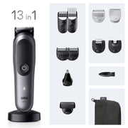 Braun AIO7560 skägg/hår trimmer Svart