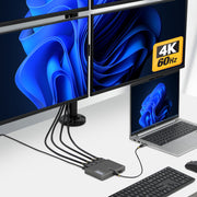 StarTech.com QUAD-USB-HDMI-ADAPT dockningsstationer för bärbara datorer Kabel USB