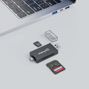 Manhattan 102735 kortläsare USB 3.2 Gen 1 (3.1 Gen 1) Type-A/Type-C Svart