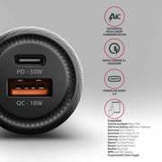 Axagon PWC-PQ48 mobilladdare Universal Svart Cigarr tändare Snabb laddning Automatisk