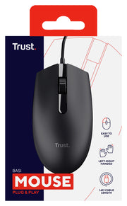 Trust Basi datormöss Kontor Ambidextrous USB Type-A Optisk 1200 DPI