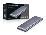 Conceptronic HDE01G Hölje för lagringsenheter SSD-inkapsling Grå M.2