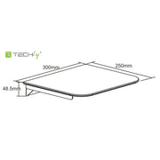 Techly ICA-DRS 504 hylla för AV-utrustning Svart Glas