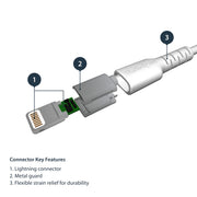 StarTech.com 1m tålig vitt USB-A till Blixtkabel