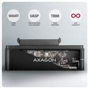 Axagon ADSA-FPX nätverkskort/adapters SATA