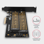 Axagon PCEM2-D nätverkskort/adapters Intern M.2