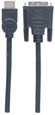 Manhattan 372510 videokabeladapter 3 m HDMI Typ A (standard) DVI-D Svart