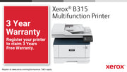 Xerox B315 A4 40 ppm trådlös dubbelkopiering/utskrift/scanning/fax PS3 PCL5e/6 2
