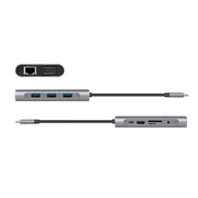 LogiLink UA0383 dockningsstationer för bärbara datorer Kabel USB 3.2 Gen 1 (3.1 Gen