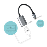 i-tec Metal C31METALHDMI60HZ videokabeladapter 0,15 m USB Type-C HDMI Grå