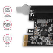 Axagon PCEA-P1N nätverkskort/adapters Intern Parallel