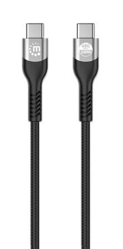 Manhattan 356367 USB-kablar USB 2.0 2 m USB C 0,48 Gbit/s 240 W Svart