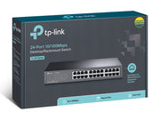 TP-Link TL-SF1024D nätverksswitchar Ohanterad Fast Ethernet (10/100) Grå
