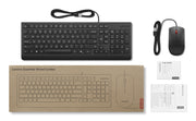 Lenovo Essential Wired Combo Black US Euro tangentbord Mus inkluderad Universal USB