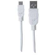 Manhattan 323987 USB-kablar USB 2.0 1 m USB A Micro-USB B 0,48 Gbit/s Vit